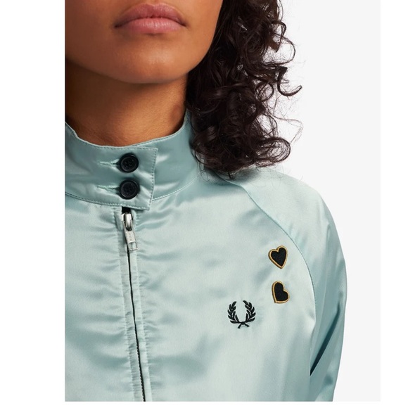 Fred Perry X Amy Winehouse Sourpuss Satin Harrington Track Jacket size 12 Plus - Picture 3 of 4